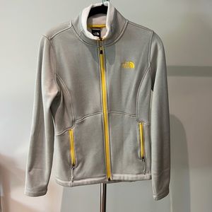 The North Face fleece sweater zip up size SM in silver